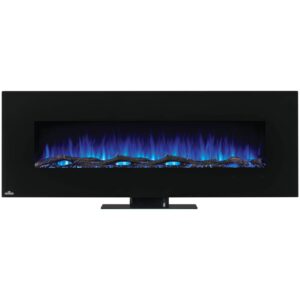napoleon nefl60b 1 60 inch electric wall mounted fireplace
