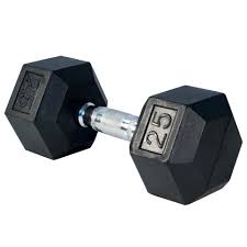 tru grit 25lb elite hex dumbbell