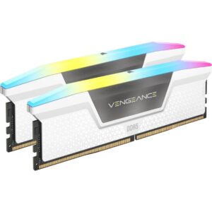 vengeance ddr5 led 64gb white 6000mhz – high speed rgb ddr5 gaming memory ram