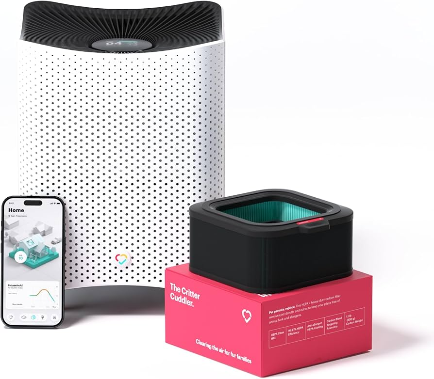 Mila Smart Home Air Purifier with Critter Cuddler H13 HEPA & Carbon Replacement Filter