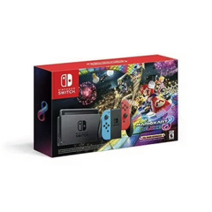 Nintendo Switch With Neon Blue And Neon Red Joy-Con Mario Kart 8 Deluxe