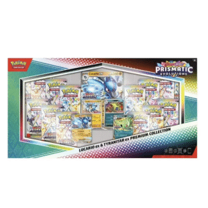 Pokemon Prismatic Evolutions Lucario ex & Tyranitar ex Premium Collection