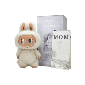 Pop Mart The Monsters Labubu Zimomo Angel in Clouds Figure + Tote Bag